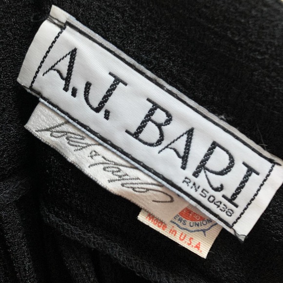 Vintage A.J. BARI Black Chiffon Bling Pilazzo Pants Size 8 - Picture 8 of 12